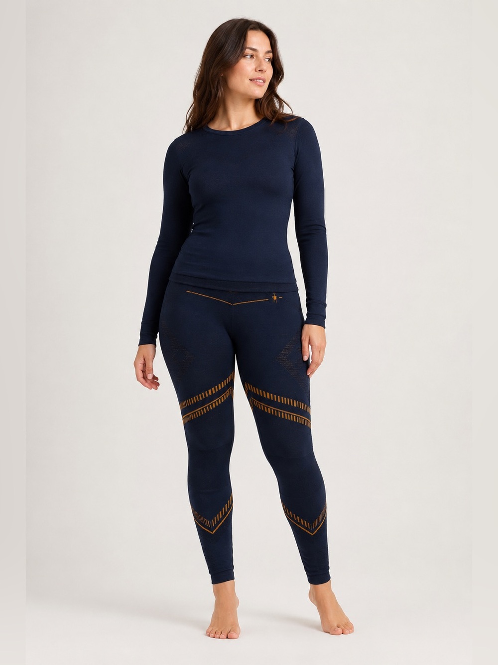Smartwool Intraknit 200 Merino wool Leggings Deep Navy Mountain Warrior Ski L